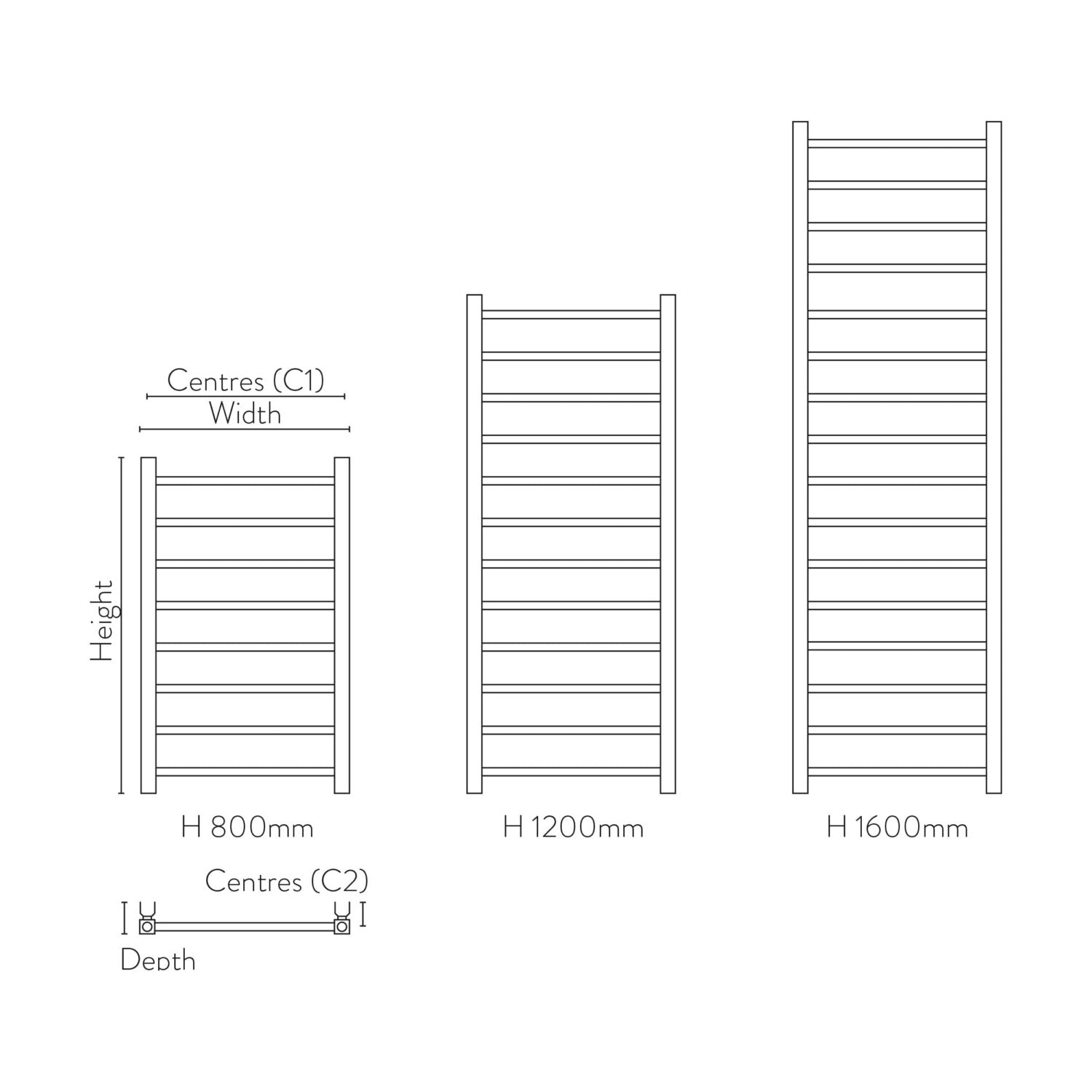 Webb 500x800 Towel Rail