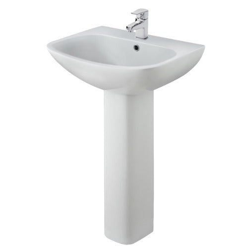 Square 550mm Sink And Pedestal