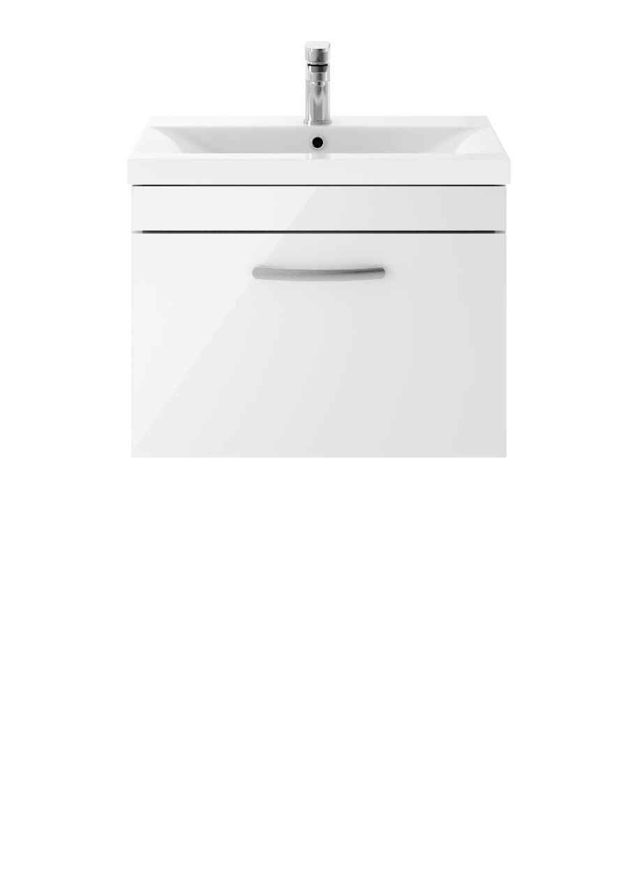 Reina 600mm Wall Hung 1-Drawer Vanity