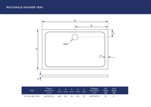 900X800 Shower Tray