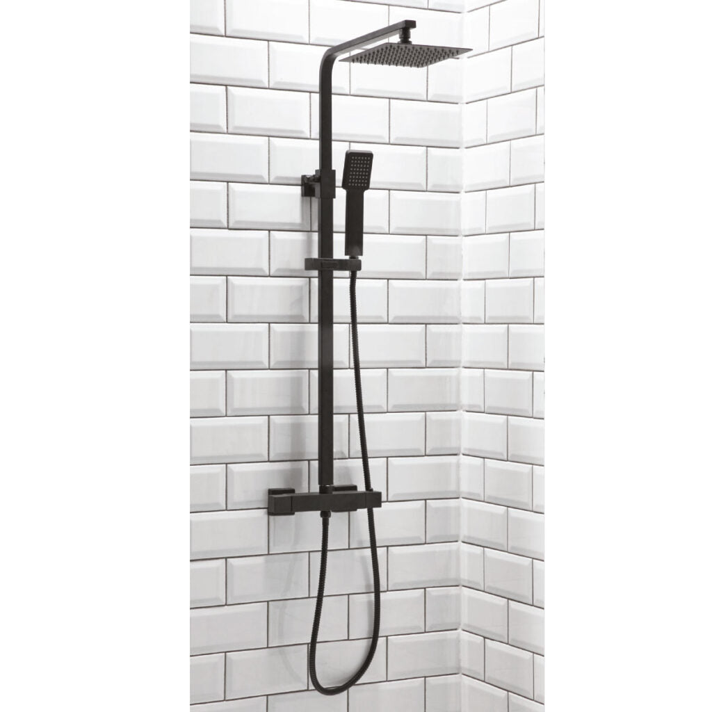 Hilton black Square Mixer Shower