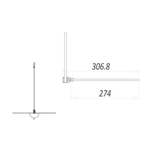 300 Flipper Panel Brushed Brass