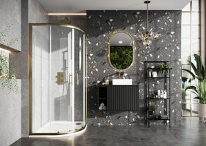 900X900 2-Door Quadrant Enclosure Brass