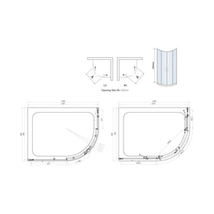 1200X900 Offset Quadrant Enclosure