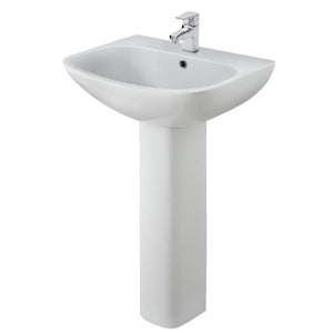 Square 550mm Sink And Pedestal