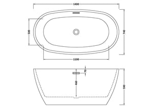 Freestanding Bath 1400mm